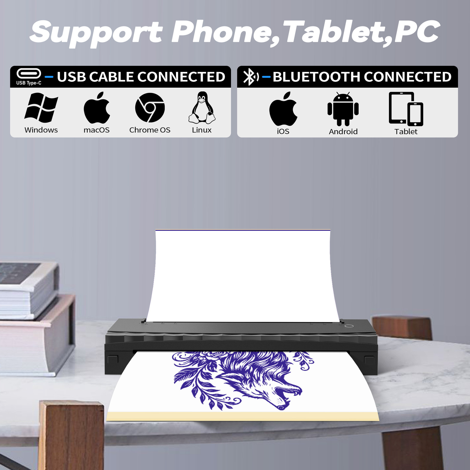 Wireless Tattoo Printer Blueto - Commercial Document Printing recension och pris